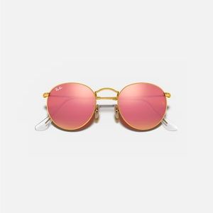 Ray Ban Round Pink Mirrored Sunglasses (RB 3447)